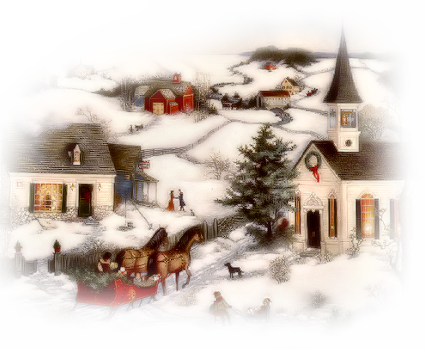 citation du jour +image paysage vilage sous la neige