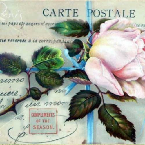 vintage carte postal fond